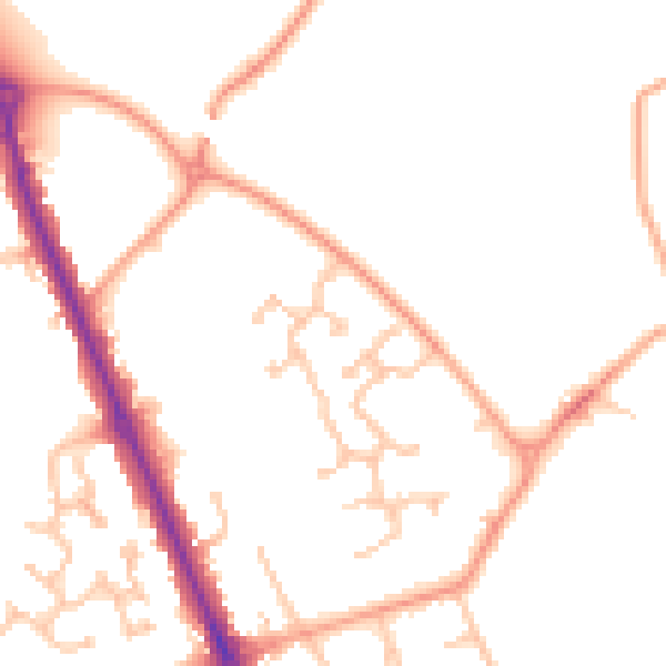 Daytime road noise heatmap for CV7 7RF