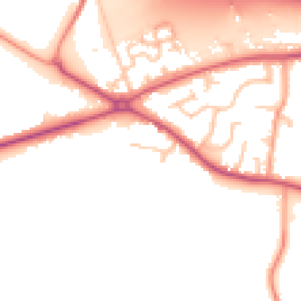 Daytime road noise heatmap for CV7 7SA