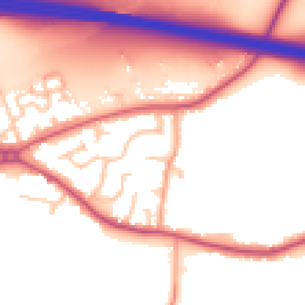 Daytime road noise heatmap for CV7 7SB