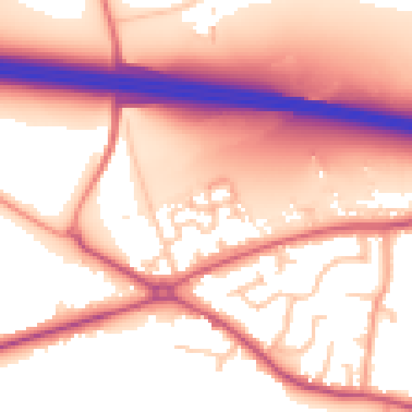 Daytime road noise heatmap for CV7 7SG