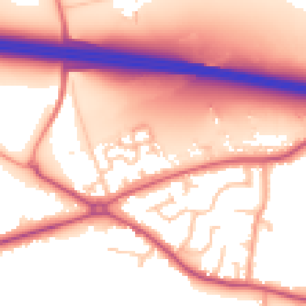 Daytime road noise heatmap for CV7 7SN