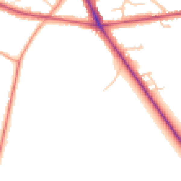 Daytime road noise heatmap for CV7 7SR