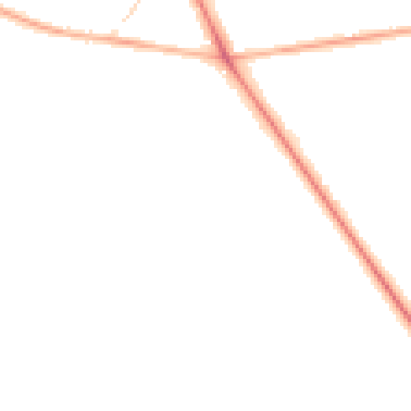 Night-time road noise heatmap for CV7 7SR
