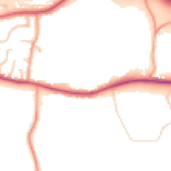Daytime road noise heatmap for CV7 7SS