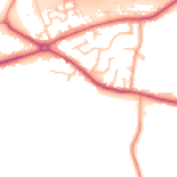 Daytime road noise heatmap for CV7 7ST