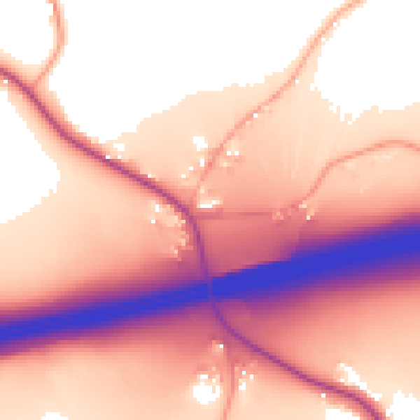 Daytime road noise heatmap for CV7 8BN