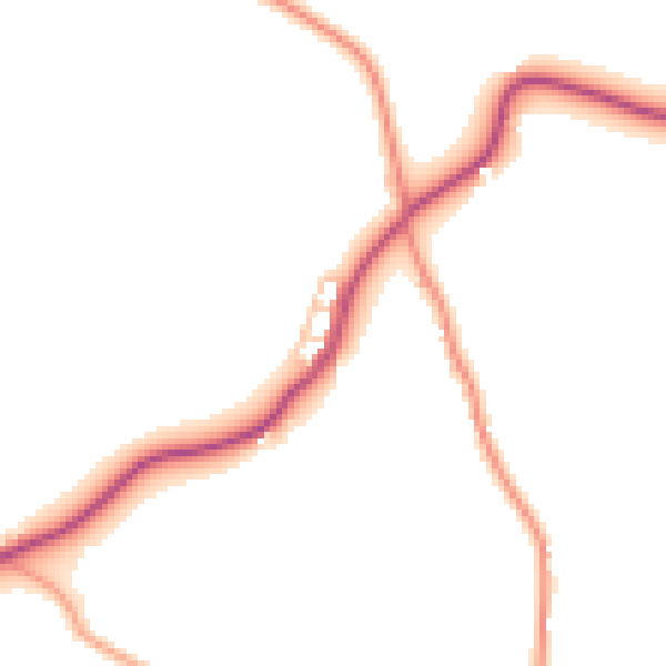 Daytime road noise heatmap for CV7 8DL