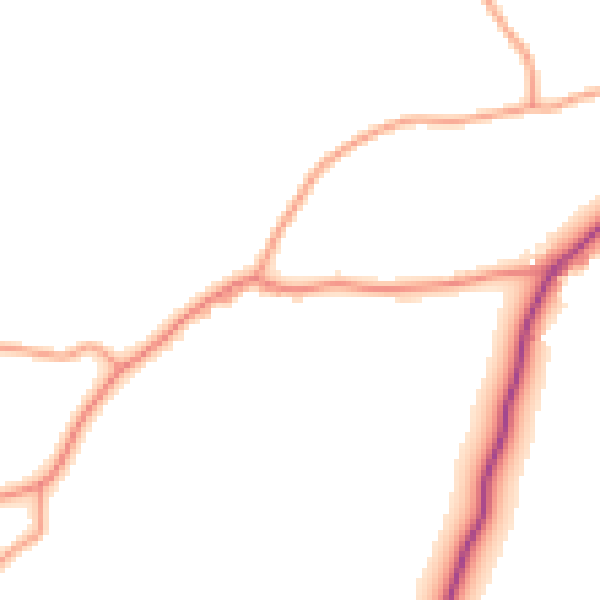 Daytime road noise heatmap for CV7 8DS