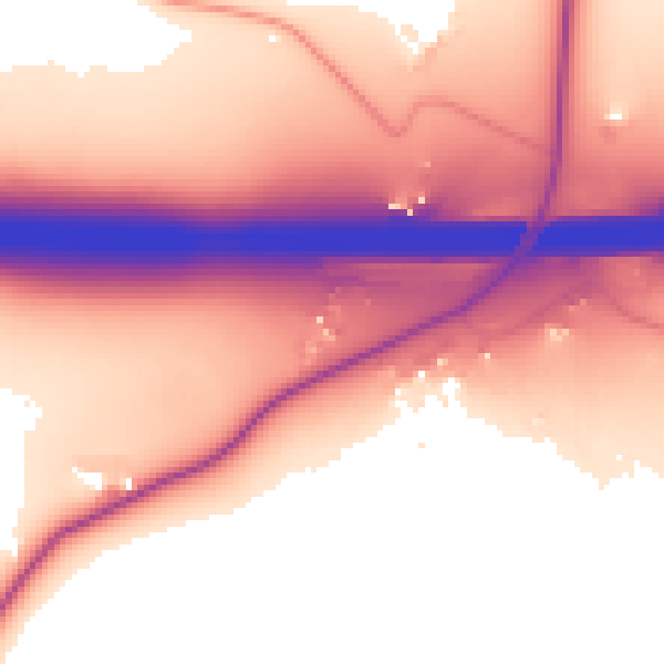 Daytime road noise heatmap for CV7 8DX