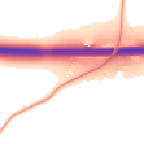 Night-time road noise heatmap for CV7 8DX