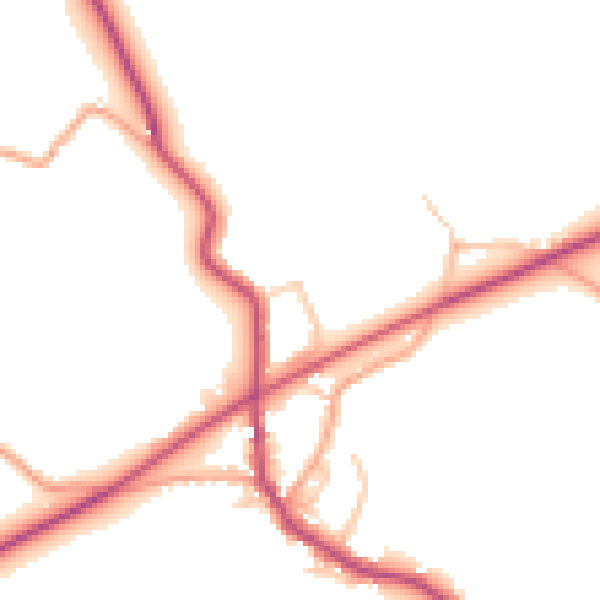 Daytime road noise heatmap for CV7 8EY
