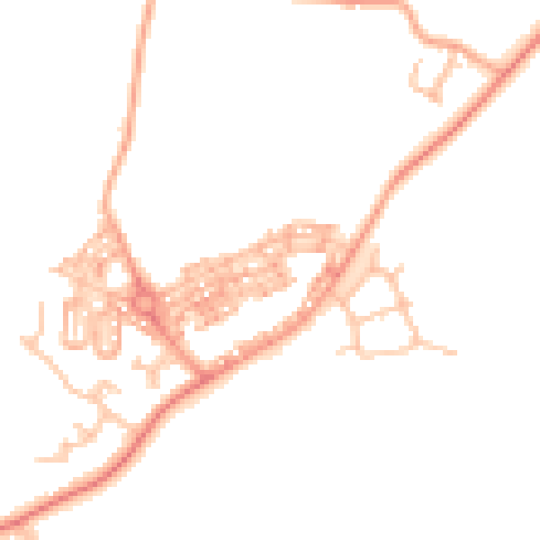 Daytime road noise heatmap for CV7 8GL