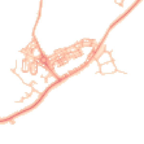 Daytime road noise heatmap for CV7 8HA