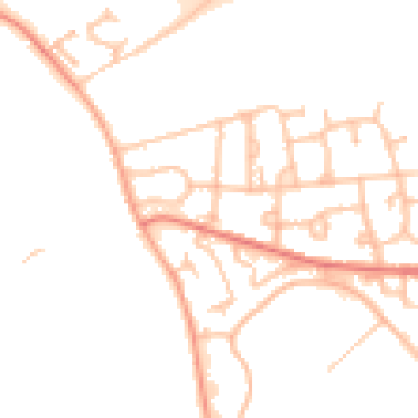 Daytime road noise heatmap for CV7 8JR