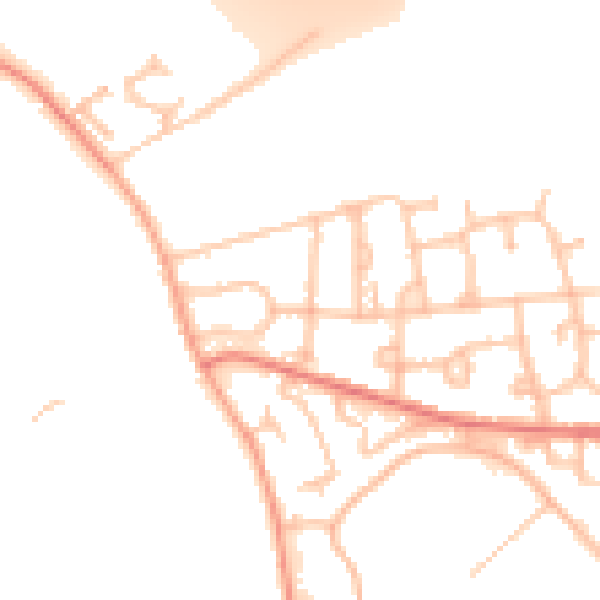 Daytime road noise heatmap for CV7 8JS