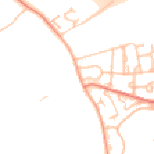 Daytime road noise heatmap for CV7 8JX