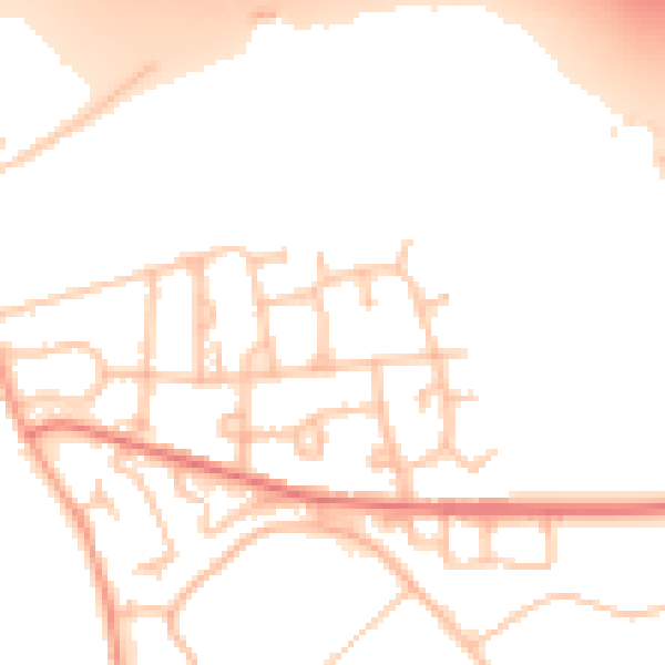 Daytime road noise heatmap for CV7 8LG