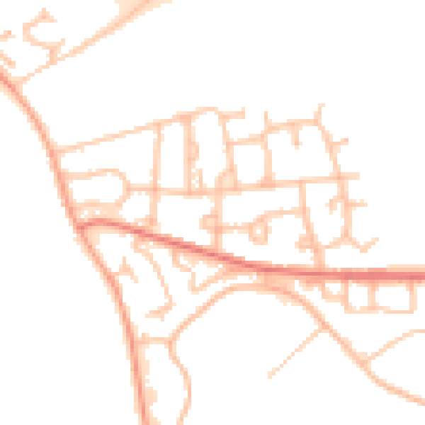 Daytime road noise heatmap for CV7 8LH
