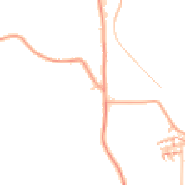 Daytime road noise heatmap for CV7 8NH