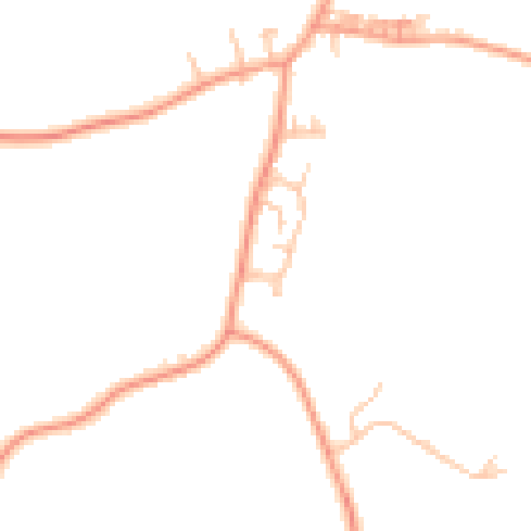 Daytime road noise heatmap for CV7 8NY