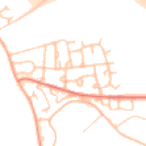 Daytime road noise heatmap for CV7 8PG