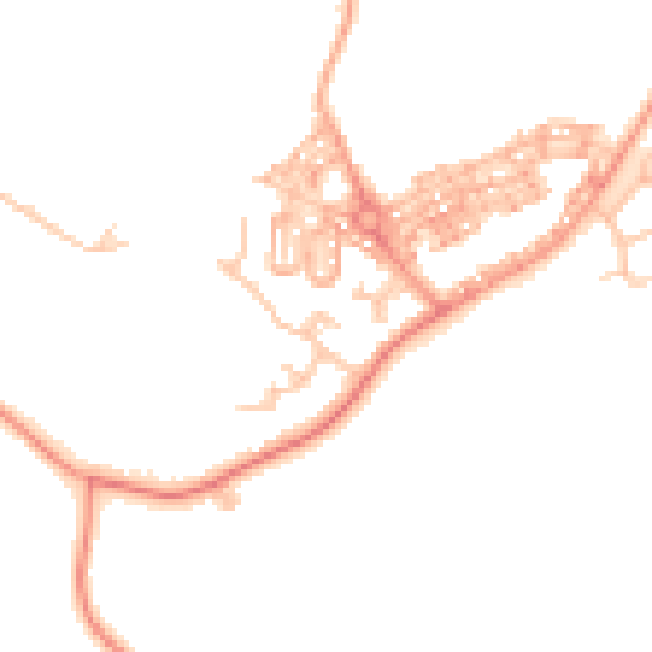Daytime road noise heatmap for CV7 8PU