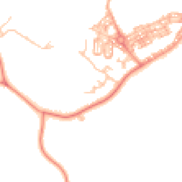 Daytime road noise heatmap for CV7 8PX