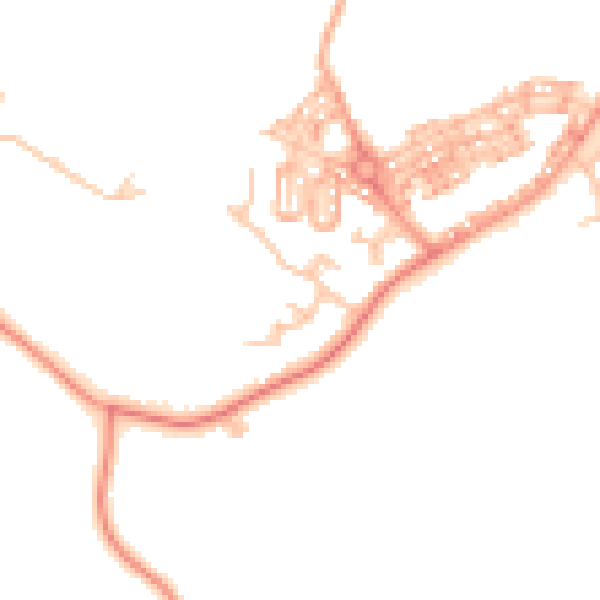 Daytime road noise heatmap for CV7 8PY