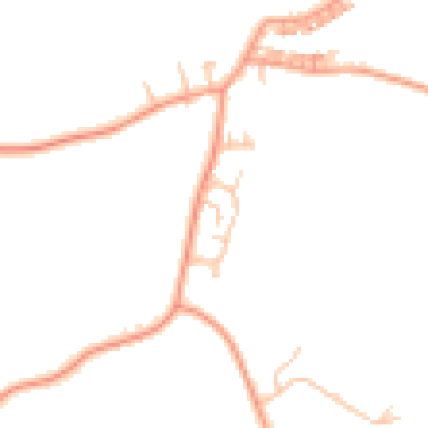 Daytime road noise heatmap for CV7 8PZ