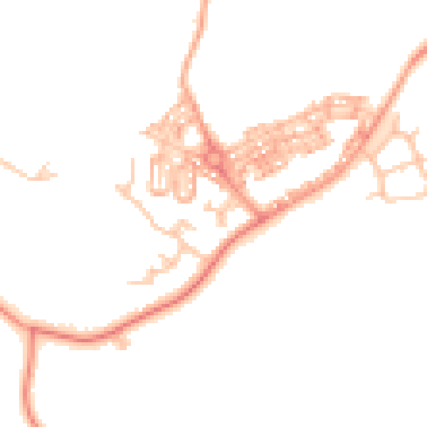 Daytime road noise heatmap for CV7 8QF