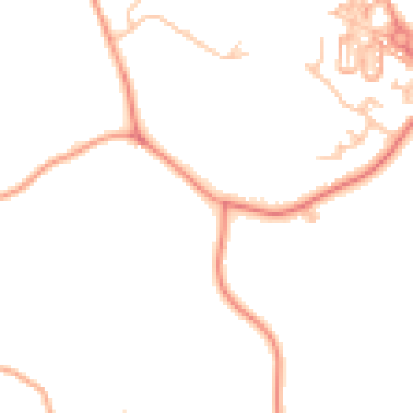 Daytime road noise heatmap for CV7 8QL
