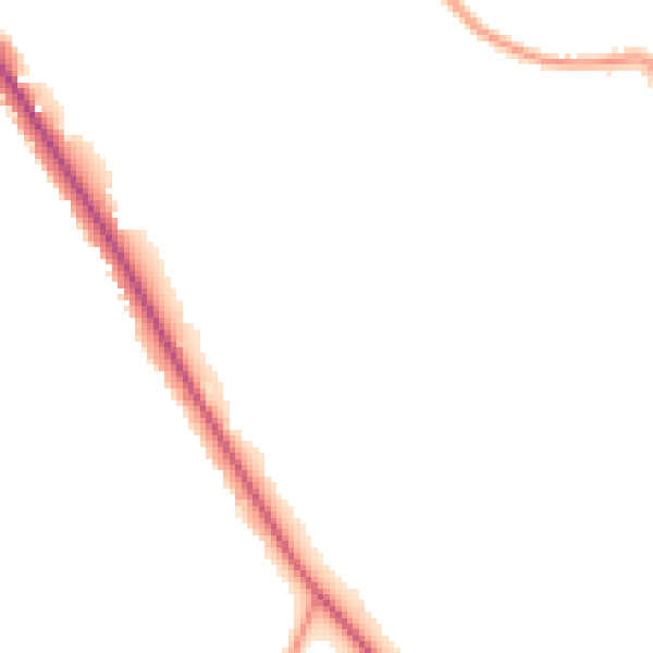 Daytime road noise heatmap for CV7 8QU