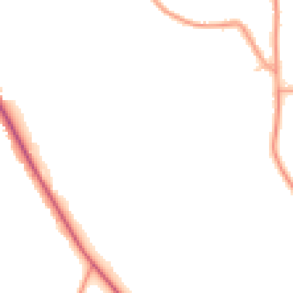 Daytime road noise heatmap for CV7 8QX