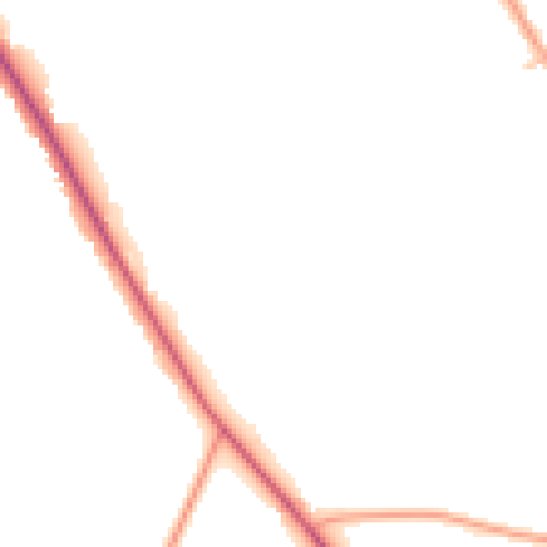 Daytime road noise heatmap for CV7 8QZ