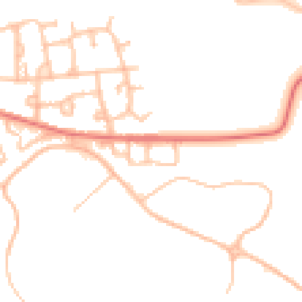 Daytime road noise heatmap for CV7 8RE