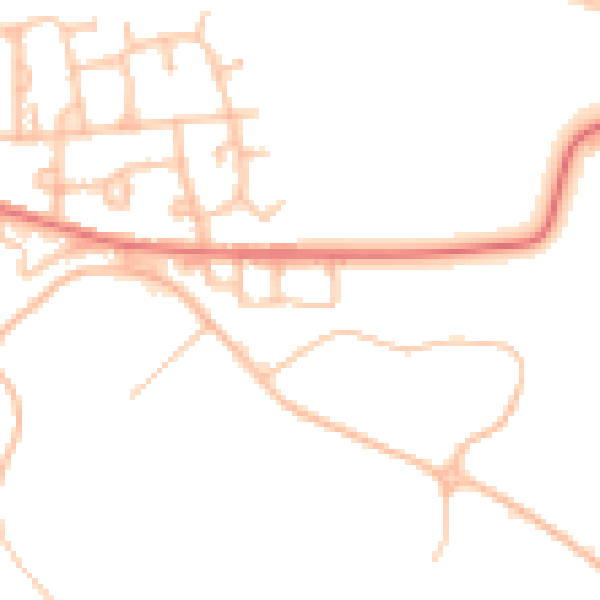 Daytime road noise heatmap for CV7 8RF