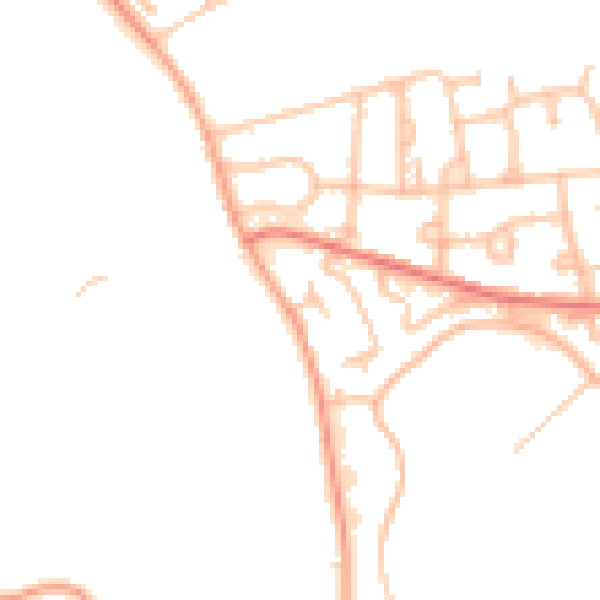 Daytime road noise heatmap for CV7 8RJ