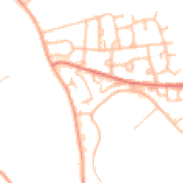 Daytime road noise heatmap for CV7 8RL