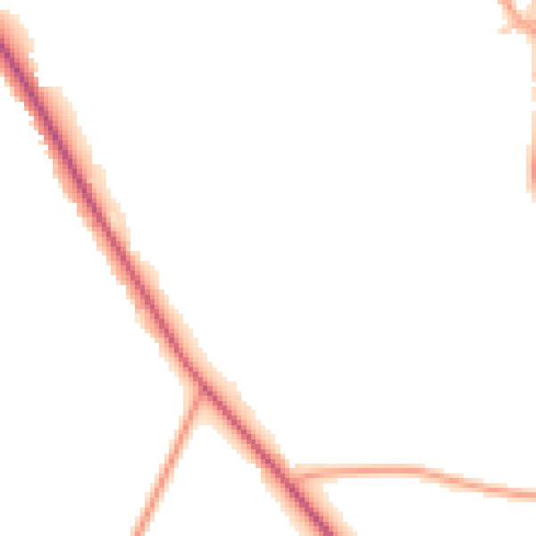Daytime road noise heatmap for CV7 8RQ