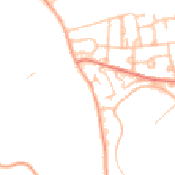 Daytime road noise heatmap for CV7 8SD