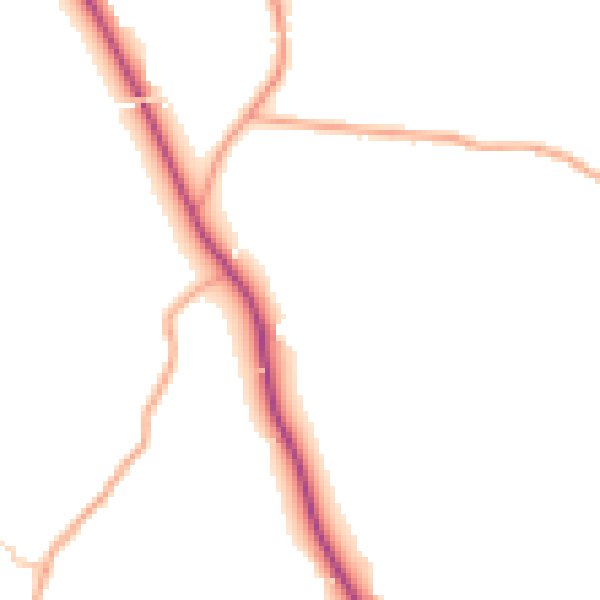 Daytime road noise heatmap for CV7 8SL