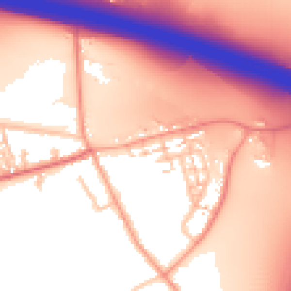 Daytime road noise heatmap for CV7 9AF