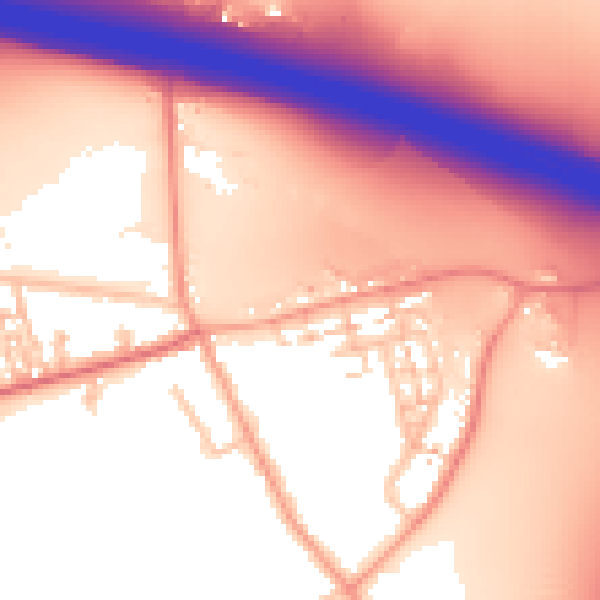 Daytime road noise heatmap for CV7 9AG