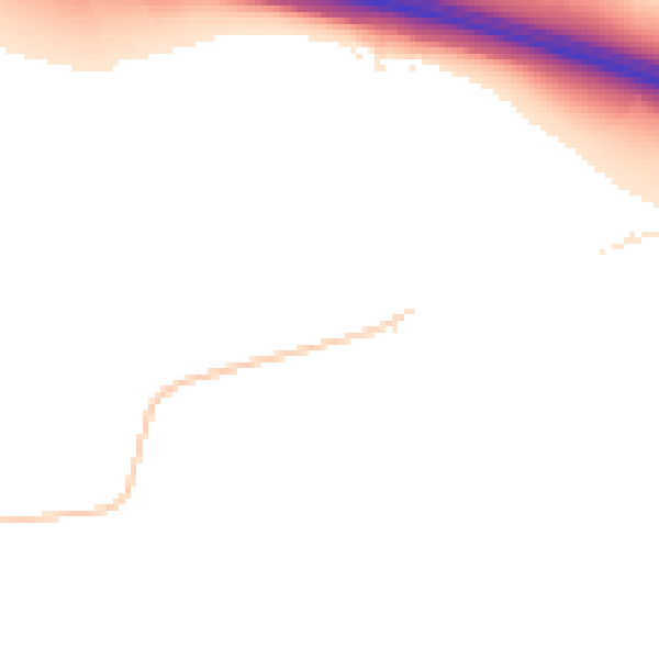 Night-time road noise heatmap for CV7 9AS
