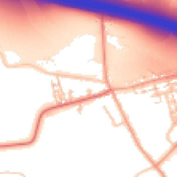 Daytime road noise heatmap for CV7 9AT
