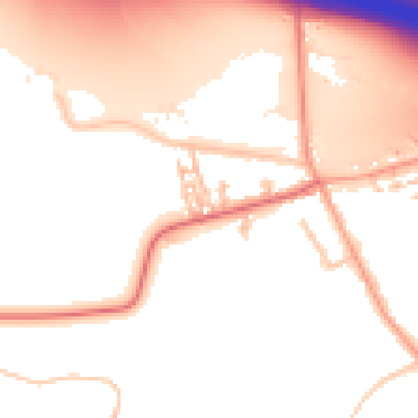 Daytime road noise heatmap for CV7 9AW