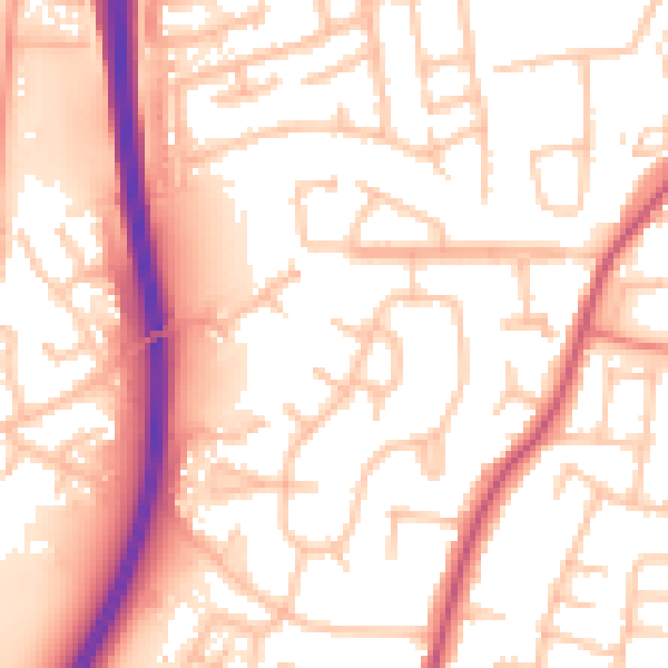 Daytime road noise heatmap for CV7 9DB