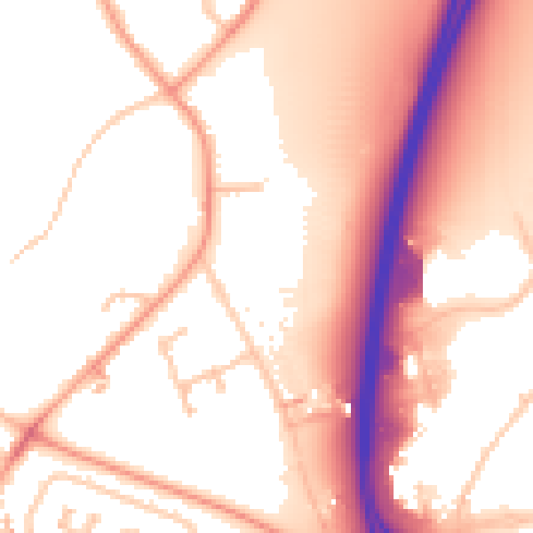 Daytime road noise heatmap for CV7 9DY