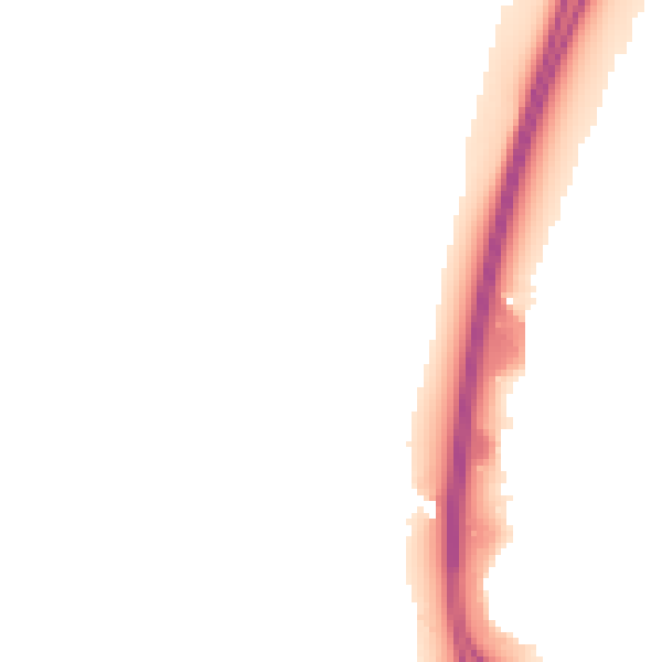 Night-time road noise heatmap for CV7 9DY