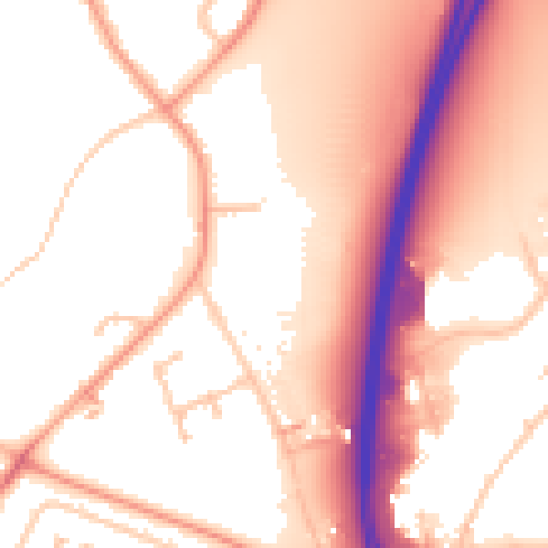 Daytime road noise heatmap for CV7 9EG